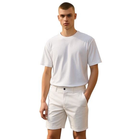 Theory Men’s White High Rise Shorts Size 38 - Picture 1 of 7